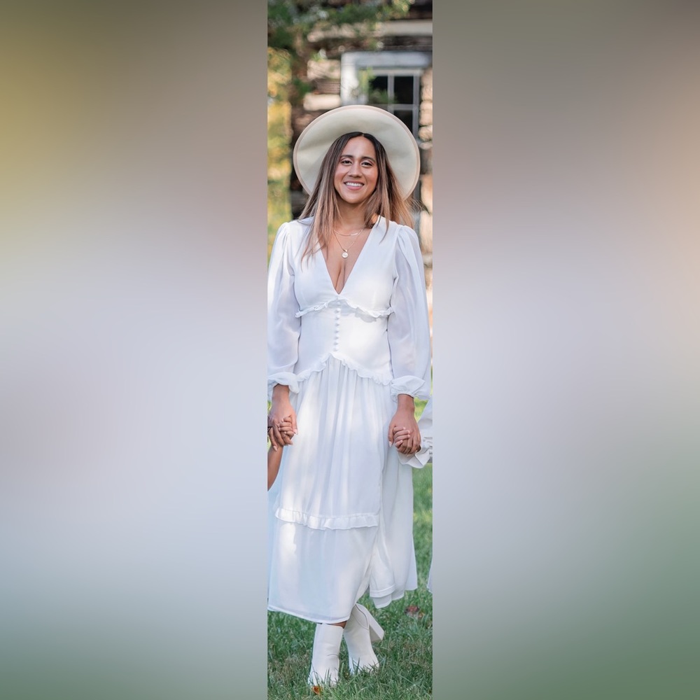 White boho dress